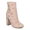 thumbnail image 1 of New Women Wild Diva Yama-01 Velvet Embroidered Stars Block Heel Ankle Boot, 1 of 5