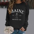 thumbnail image 2 of EHQJNJ Sweat à Capuche Blanc pour Femmes, Mode Imprimé Lettre, Col Montant, Grande Taille, 2 of 6