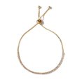 thumbnail image 4 of Pulsera de tenis clásica con circonita cúbica chapada en oro de 14 quilates para mujer - Control deslizante ajustable, 4 of 5