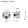 thumbnail image 2 of Uxcell 4pcs 2GT Timing Pulley 30T 5mm Bore 21.5mm Dia. Aluminum Timing Belt Pulley with Spanner for 6mm Width Belt, 2 of 6