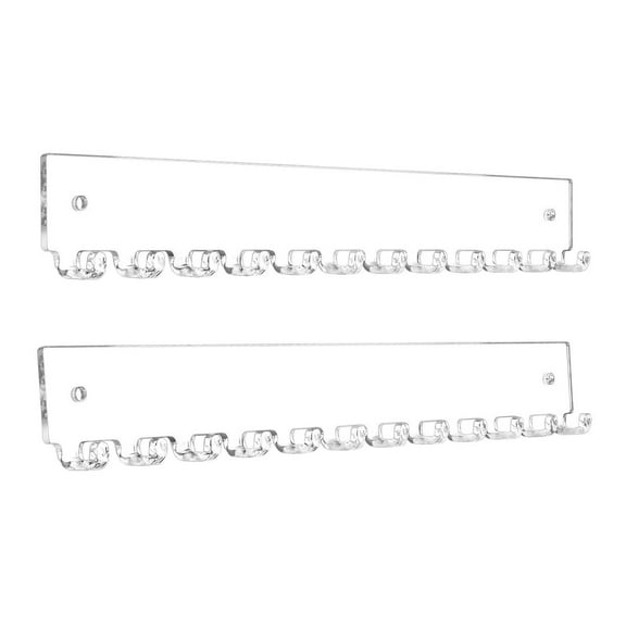 Dualoai 2 Pieces Acrylic Necklace Holders Wall Mounted Jewelry Organizers for Chains