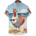 thumbnail image 4 of Chandail Hawaiienshirttropic3dprintedshirtsmenswomensbeachblousemensvocationlapelshir, 4 of 5