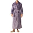 thumbnail image 5 of RXIRUCGD Peignoir Long pour Femme à Col Épaissi, Col Confortable, Robe de Nuit, Tenue d'Intérieur ( Violet, Taille : 3TG ), 5 of 5