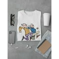 thumbnail image 3 of Jogging Couple T-Shirt Men -Wilfred Hildonen Designs, Male Small, 3 of 4