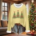 thumbnail image 2 of Womens Oversized Sweaters Christmas Sweatshirts with Faux Furry Trim Crew Neck Long Sleeve Pullover Holiday Tops (3XL, Khaki), 2 of 6