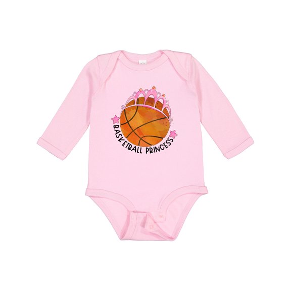 Inktastic Basketball Princess Tiara Girls Long Sleeve Baby Bodysuit