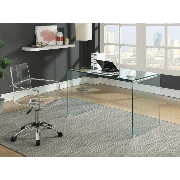 Coaster Highsmith Contemporary Clear Bent Glass Writing Desk