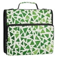 thumbnail image 5 of FORMRS Zipper Binder with Shoulder Strap 2-inch Ring 500 Sheet Capacity File Bag, Green Dot Triangles Pattern, 5 of 5