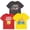 Red Yellow Dark Grey, variant on SpongeBob SquarePants Big Boys' 3-Pack Short Sleeve T-Shirts Mint Yellow Pink
