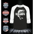 thumbnail image 2 of Shop4Ever Men's Reel Cool Grandpa Fishing Bass Raglan Baseball Shirt X-Large Black/White, 2 of 4