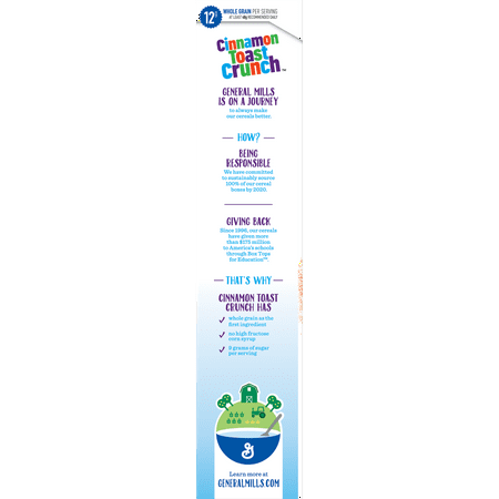 Cinnamon Toast Crunch, Cereal, with Whole Grain, 16.2 oz