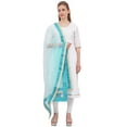 thumbnail image 4 of Phagun Women Ethnic Wrap Hizab Net Dupatta Long Stole Scarf Gift For Her-Turquoise Blue, 4 of 5