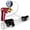 Red + Gauge, variant on LeLuv Vibrating Buddy Penis Pump | Blue Maxi Ergonomic Handle | Double-Ended 18 inch Length x 1.75 inch Diameter Cylinder