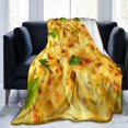 thumbnail image 2 of Mac and Cheese Blanket Funny Macaroni Pasta Real Food Throw Blankets Gifts for Kids Adults Lightweight Soft Fleece Cozy for Sofa Couch Bed Chair Room Birthday Decor 40x50in, 2 of 6