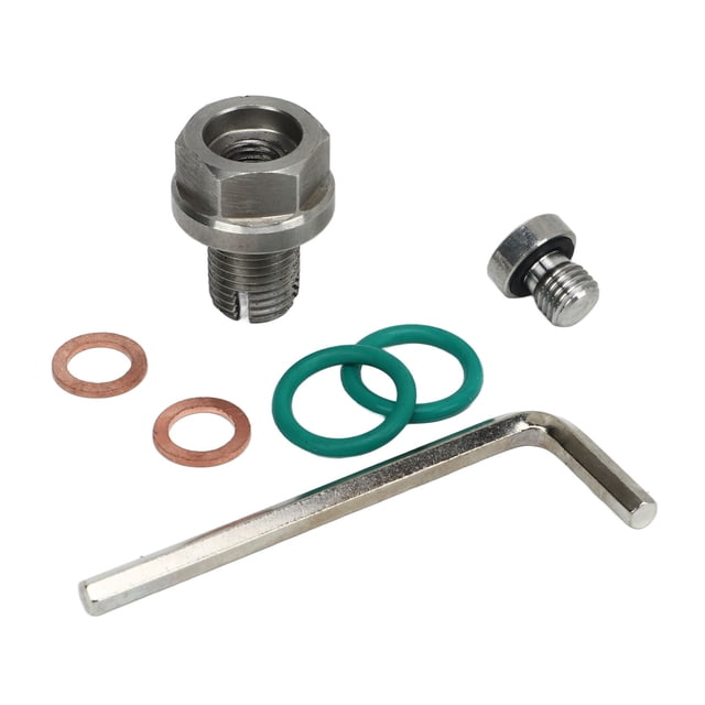 Tapón De Drenaje De Aceite Piggyback De Gran Tamaño, Kit De Reparación De Roscas De Cárter De Aceite Autorroscante De Acero Inoxidable Con Junta Tórica De Llave Hexagonal,