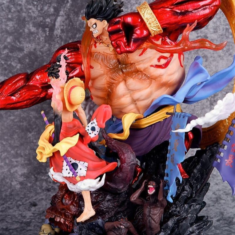 Luffy Figure Replacement Face Acalanatha Luffy Anime Figures 30cm/11.8inchPVC Characters Decorations Handicrafts for Anime Fans Gifts