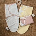 thumbnail image 2 of Gllquen Baby Organic Cotton Original Swaddle Blankets 3-Pack For Newborn Infant Boys Girls, 0-3 Months, Peachy Pink, 2 of 10