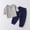 Gray, variant on Rvasteizo Toddler Outfits Solid Gauze Button Round Neck Top Cuffed Long Pants Set for 9 Months to 5 Years