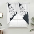 thumbnail image 2 of Swag Valance Curtains for Windows, Dogs Showering Light Filtering Kitchen Curtains with Rod Pocket, Modern Abstract Art Funny Animals Window Treatment Valances for Living Room, 36x36 - 2 PCS, 2 of 9