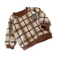thumbnail image 5 of Suéter para niño pequeño, transpirable, fácil de combinar, cuello redondo, jersey para bebé niño Marrón claro, 5 of 9