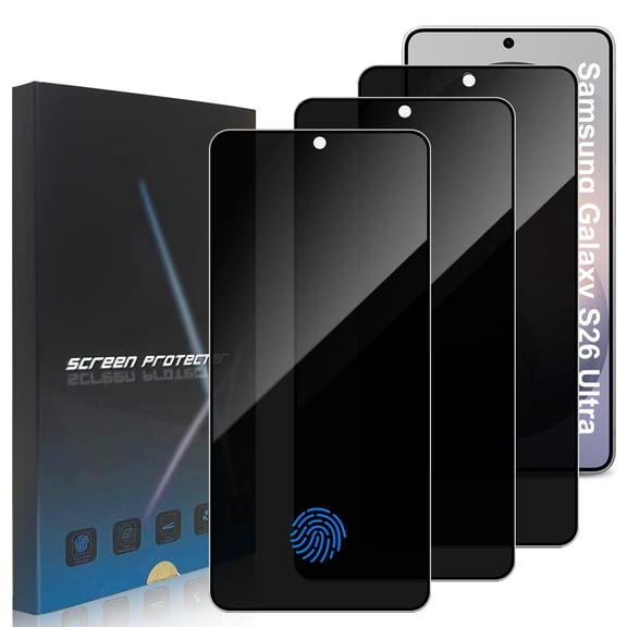 ZYQEEE Privacy Screen Protector Tempered Glass for Samsung Galaxy S26 Ultra 5G - Scratch Resistant Protective Film - Easy Installation Edge to Edge Protection - Bubble Free