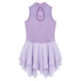 thumbnail image 6 of Aislor Kids Girls Hollow Back Figure Skating Gymnastics Leotard Ballet Dance Dress 6-16 Lavender 8, 6 of 7