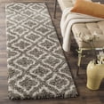 thumbnail image 3 of SAFAVIEH Hudson Louise Geometric Shag Area Rug, Grey/Ivory, 4' x 6', 3 of 10