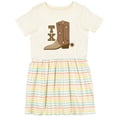 thumbnail image 3 of Inktastic Texas Cowboy Boot Girls Toddler Dress, 3 of 5