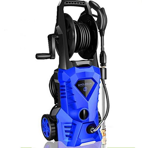 WHOLESUN 3000PSI Electric Pressure Washer 2.4GPM 1600W Power Washer with Hose Reel and Brush