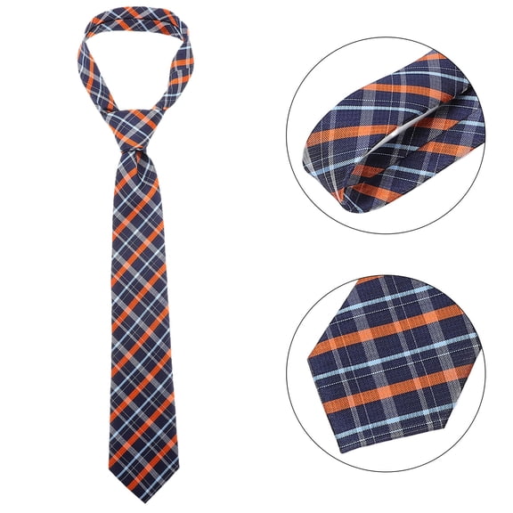 YOSADIER Men's English Style Tartan Necktie, Comfortable Polyester Dress Tie for Work, Party, and Formal Events