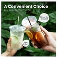 thumbnail image 5 of 300 Pack 32 oz Clear Plastic Cups with Flat Lids, Disposable Iced Coffee Cups, BPA Premium Crystal Smoothie Cup for Party, Lemonade Stand, Cold Drinks, Juice, Milkshake, 5 of 6