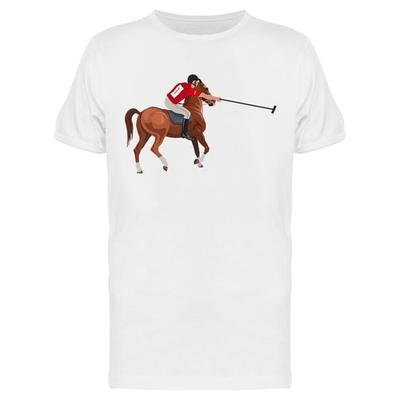 Equestrian Polo Sport Graphic T-Shirt Men -Image by Shutterstock, Male x-Large