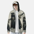 thumbnail image 2 of Balery Mystical Bull in Fog Sudadera ligera de manga larga con capucha y protección solar UPF 50+ para hombre y mujer, ideal para pesca y running-Small, 2 of 7