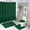 British Racing Green, variant on Shower Curtain Set 4 Piece include Shower Curtain and Rugs and Non Slip U Shaped Toilet Rugs Luxury Bathroom Decor Bright Pink