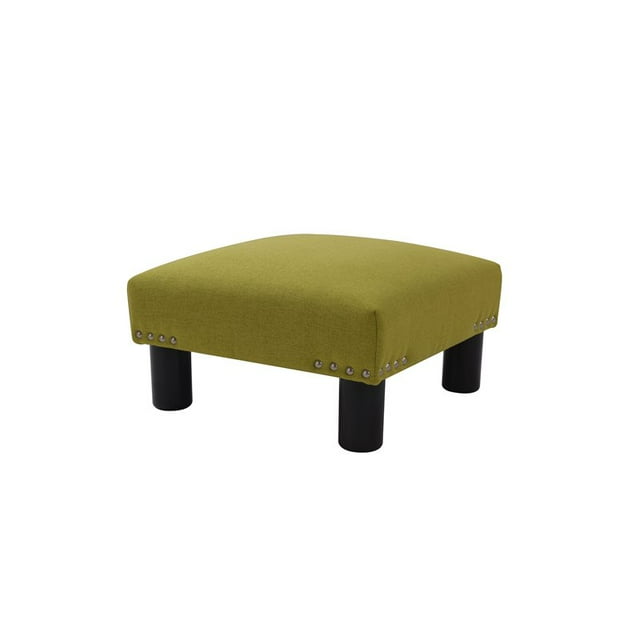 Jules Tabouret Carré d'Accent Ottoman Vert Mousse