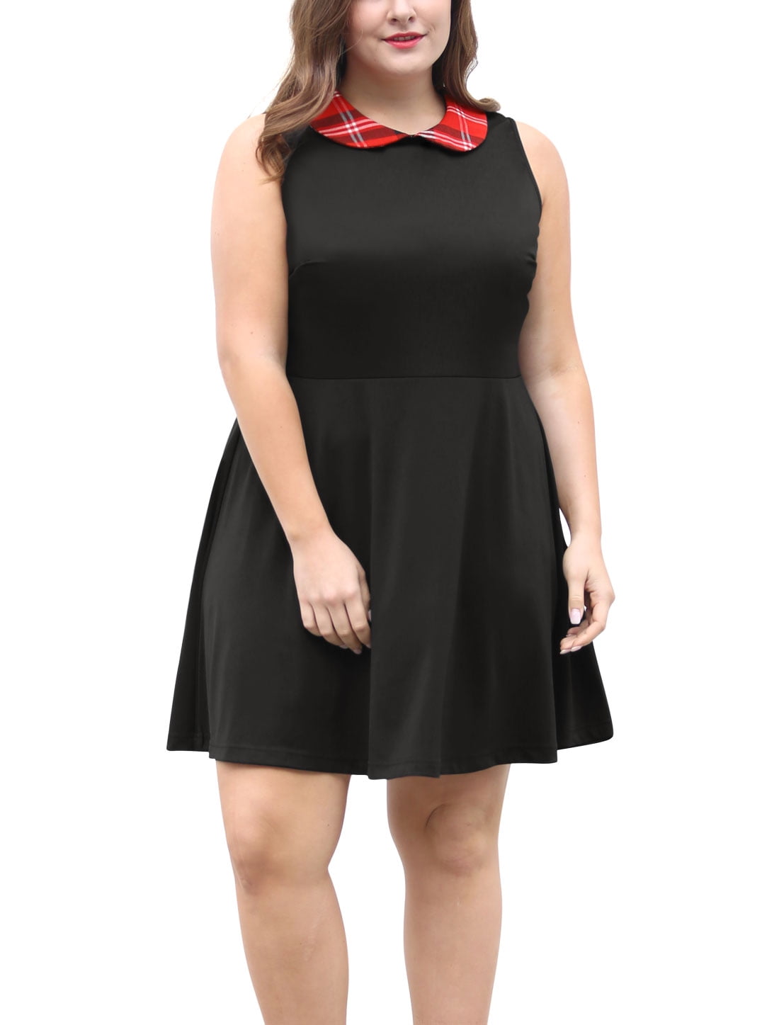 black skater dress size 18