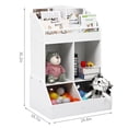 thumbnail image 5 of Toy Storage and Kids Bookshelf, Multi Cubby Organizer with Open Shelves, Storage Organizer for Playroom, Bedroom, and Nursery School, 5 of 9