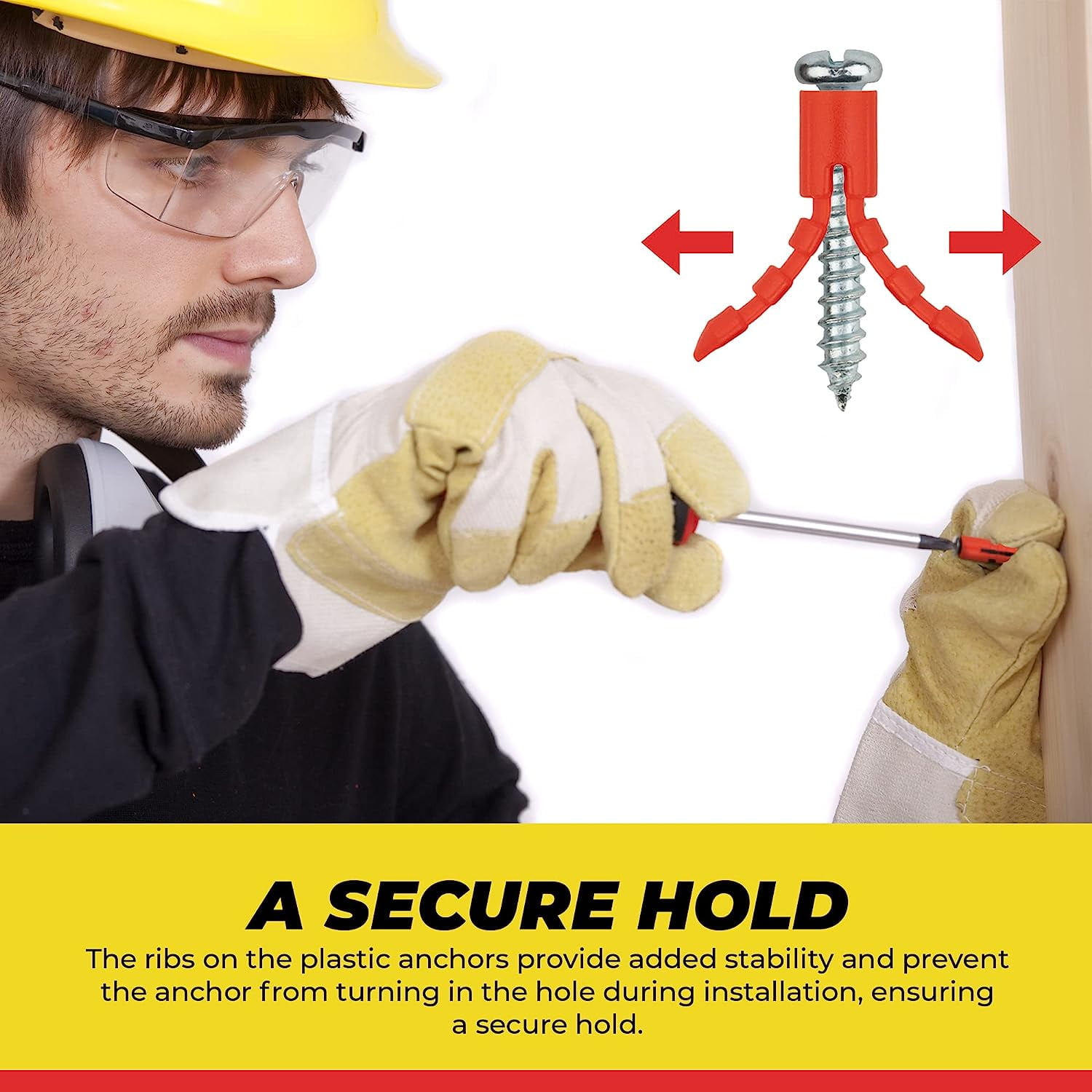 JJEAN-Drywall and Hollow-Wall Anchor Assortment Kit, Anchors, Screws, Wall Anchor Hooks, and Hollow-Door Toggle Anchor