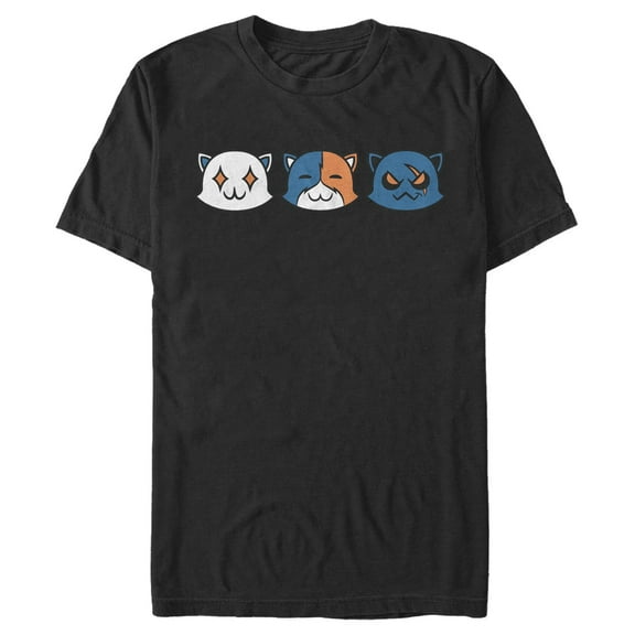 Men's Fortnite Meowscles Faces Graphic Tee Black Small