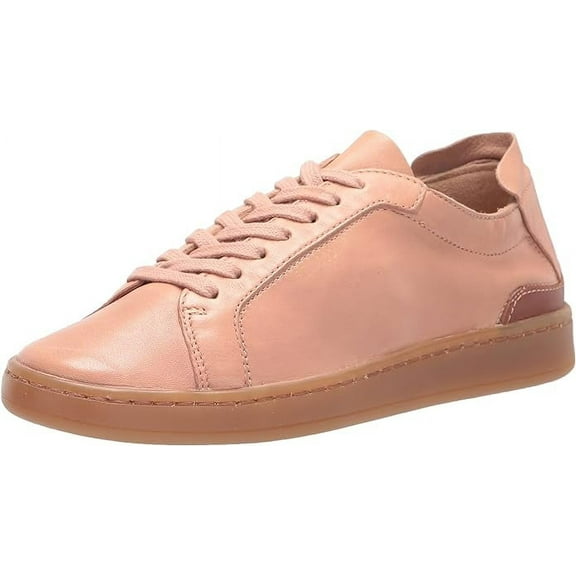 Sam Edelman Jayme Beige Blush Lace Up Rounded Toe Flat Heeled Low Top Sneakers (Beige Blush, 6.5)