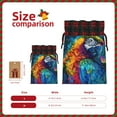 thumbnail image 3 of Sikiie Colorful Parrot Jungle Dream Christmas Gift Bags Drawstring Gift Bags Sacks Drawstring Bag Holiday Linen Xmas Wrapping Bags for Presents Party Gift-Black, 3 of 8