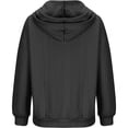 thumbnail image 6 of Womens Hoodies Zip Up Winter Basic Hooded Long Sleeve Cap Off the Shoulder Hoody Solid Color Pullover Cable Knit Sweatshirt Hoodie(Dark Gray,M), 6 of 6