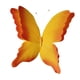 thumbnail image 2 of Mariposa artificial, calcomanía de pared de mariposa, calcomanía de arte de pared DIY, decoración de boda para Naranja Amarillo, 2 of 9