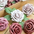 thumbnail image 2 of Kriziee Artificial Flowers, 25 Pcs Foam Fake Roses Bulk With Stems For Decoration DIY Wedding Bouquets Centerpieces Bridal Shower Party Christmas Tree, 2 of 6