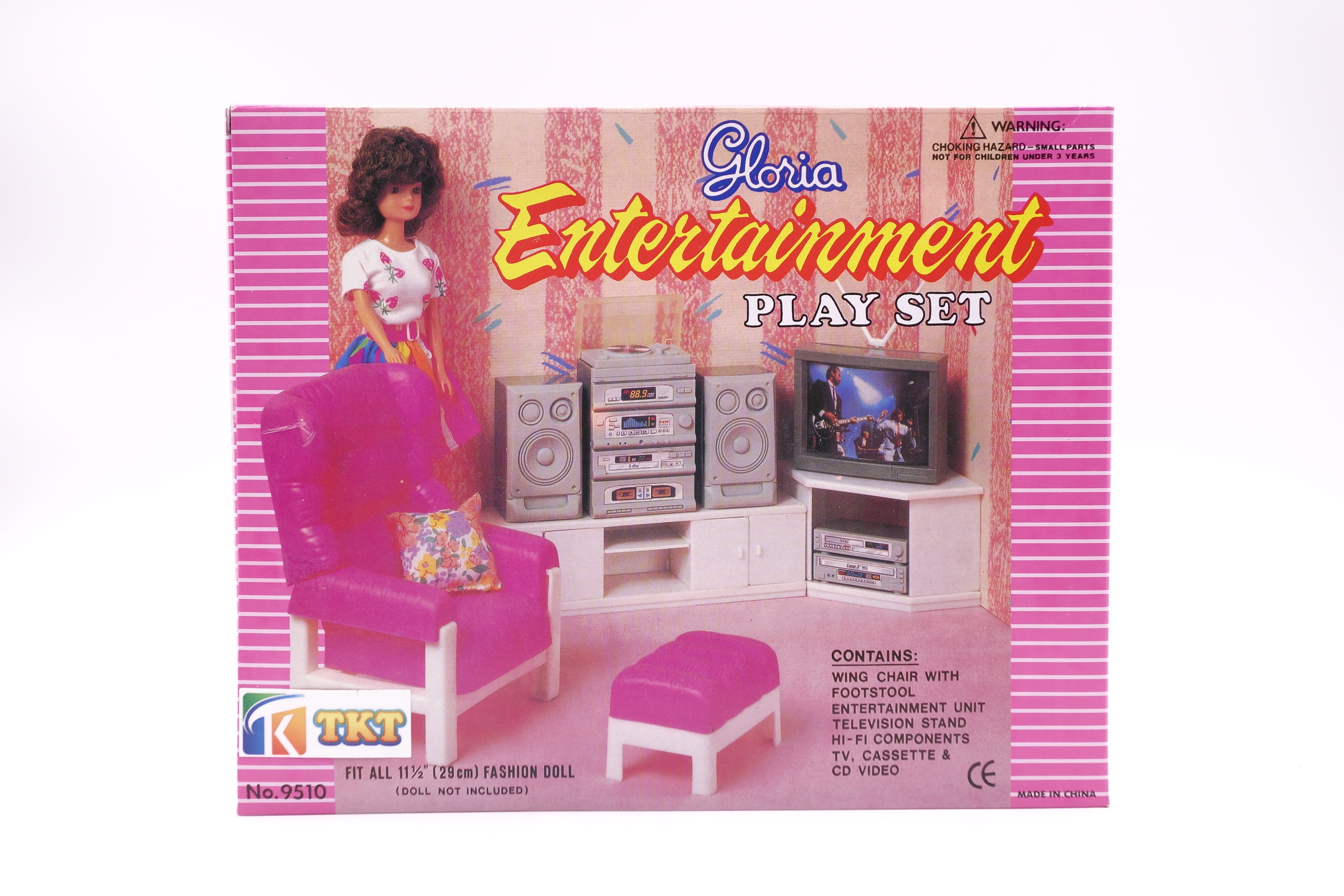 Gloria Entertainment Livingroom Play Set for Doll Furniture By TKT