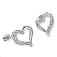 thumbnail image 2 of Yoursfs Silver Open Heart Stud Earrings for Women Platinum Plated Cubic Zirconia Earrings Studs Hypoallergenic Earring Jewelry for Wife Girlfriend Gifts, 2 of 6