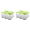 thumbnail image 1 of 2pcs Refrigerator Fresh-keeping Dumpling Storage Box Four Layers Portable Stackable Dumpling Container Holder Organizer (Green), 1 of 6