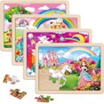 thumbnail image 2 of Aazon.co: 45pcs Shiery Unicorn Floor Puzzles For Kids Ages 3-5, Jubo Jigsaw Puzzles For... 2 of 12