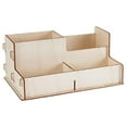 thumbnail image 3 of CarpNettore Desk Organiser with Compartments Sticky Note Holder Tabletop Storage Display Box, 3 of 9