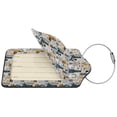 thumbnail image 2 of Hirioo Llama and Cactus1 Print Leather Luggage Tag with Stainless Steel Loop ,Privacy Flap and Address Card for Travel Bag Suitcase-1, 2 of 5
